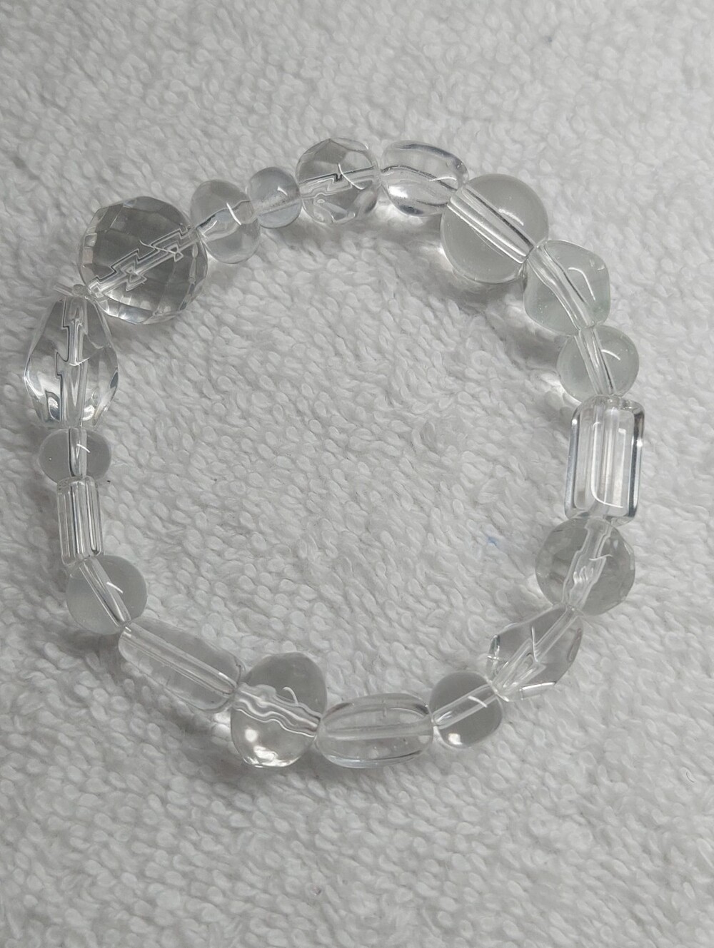 Handmade Glass Bead Bracelet On stretch Cord.new - Picture 2 of 5